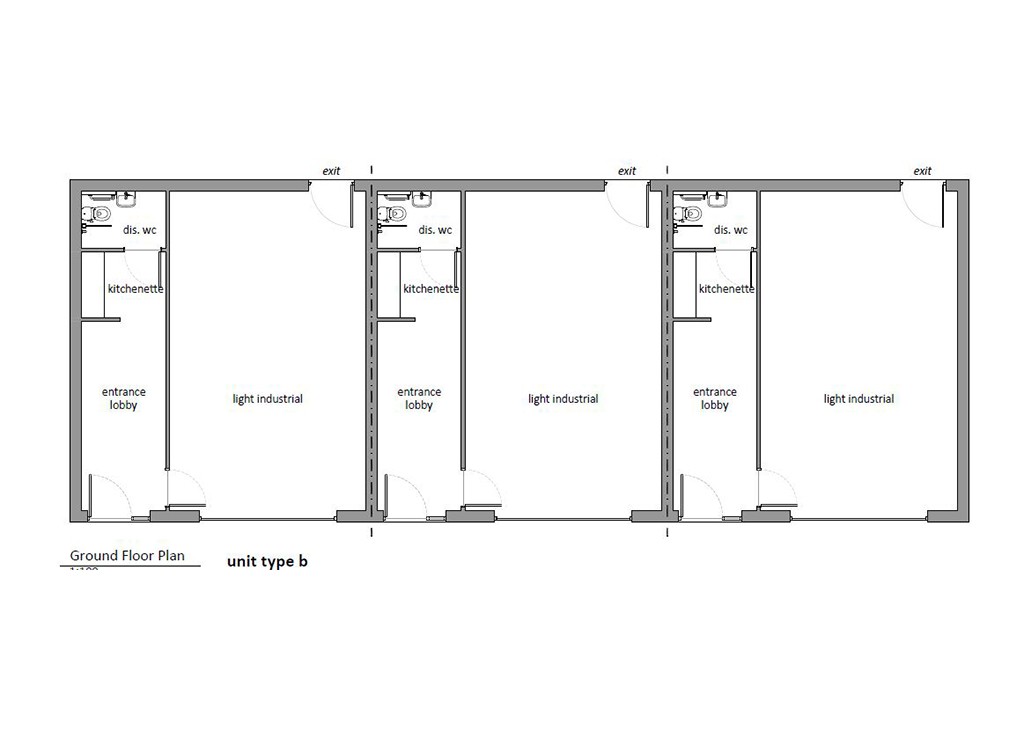 Lot: 52 - FREEHOLD SITE WITH PLANNING FOR 17 EMPLOYMENT UNITS - Floor Plans - Type B